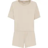 LASCANA Pijama de pantalón corto crema