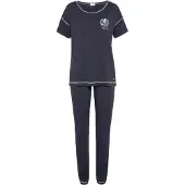 LASCANA Pijama azul oscuro / blanco