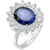 Elli Anillo 'Glamour' azul oscuro / plata