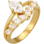 Elli PREMIUM Anillo oro / transparente