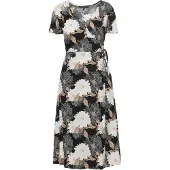 KOROSHI Vestido beige / negro / blanco