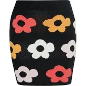 Swirly Falda naranja / melón / negro / blanco