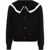NAEMI Cárdigan negro / blanco
