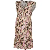 Vero moda Maternity Vestido 'VMMEasy' marrón claro / orquidea / negro / offwhite
