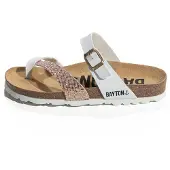 Bayton Sandalias de dedo 'Diane' oro / negro / blanco