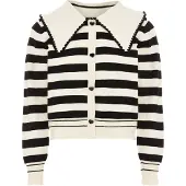 NAEMI Cárdigan negro / blanco