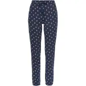 s.Oliver Pantalón de pijama kitt / azul oscuro / verde pastel / talco