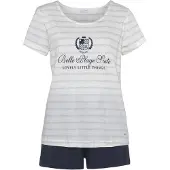 LASCANA Pijama beige / azul noche / blanco
