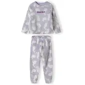 MINOTI Pijama lila moteado / burdeos / blanco