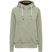 Oxmo Sudadera con cremallera 'ULLA' marrón / verde