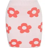 Swirly Falda rosa / rojo
