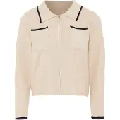 NAEMI Cárdigan beige / negro