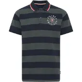 FQ1924 Camiseta 'Peter' azul oscuro / verde moteado / rojo cereza / blanco