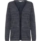 Oxmo Cárdigan 'Danila' navy / marrón / gris moteado