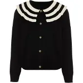 NAEMI Cárdigan oro / negro / blanco natural