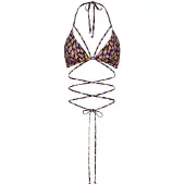 LASCANA Top de bikini 'Lavista' lila / naranja / negro