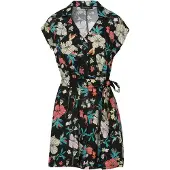 KOROSHI Vestido camisero beige / aqua / verde / negro