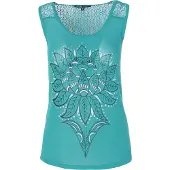 KOROSHI Top jade / negro / blanco
