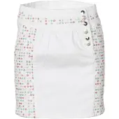 KOROSHI Falda kitt / jade / melón / blanco denim
