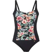 LASCANA Traje de baño verde / naranja claro / altrosa / negro