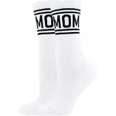 Ewers Calcetines deportivos 'MOM' negro / blanco