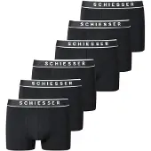 Schiesser Calzoncillo boxer negro / blanco