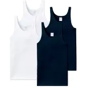 Schiesser Camiseta térmica negro / blanco