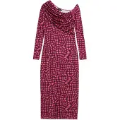 Desigual , Vestido cuadros psicodélicos, Poliester, Rojo, XL