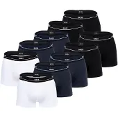 BOSS Calzoncillo boxer negro / blanco