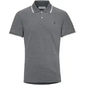 Casual Friday Camiseta 'Tristan' gris basalto / negro / blanco