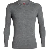 Icebreaker - Ropa interior térmica - M Merino 260 Oasis LS Crewe Gritstone Heather de Lana - Talla L - Gris