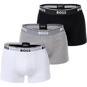 BOSS Calzoncillo boxer 'Power' gris moteado / negro / blanco
