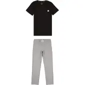 Calvin Klein Underwear Pijama gris moteado / negro / blanco