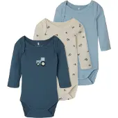 Name it Pijama entero/body beige / marino / azul claro / blanco
