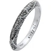 KUZZOI Anillo negro / plata