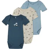 Name it Pijama entero/body crema / azul claro / azul oscuro / negro