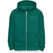 Dropsize Sudadera con cremallera verde