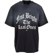 Fast & Bright Camiseta 'Fast and Bright' negro / blanco