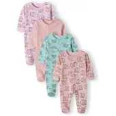 MINOTI Pijama menta / lila / rosa claro / negro