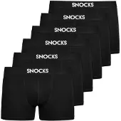 Snocks Calzoncillo boxer negro / blanco
