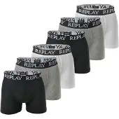 Replay Calzoncillo boxer gris moteado / negro / blanco