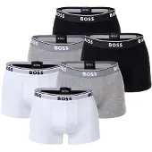 BOSS Calzoncillo boxer gris moteado / negro / blanco
