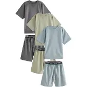 Next Pijama azul ahumado / gris oscuro / manzana