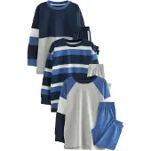 Next Pijama azul / azul oscuro / gris claro / negro