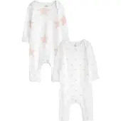 Next Pijama entero/body rosa / blanco