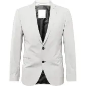 s.Oliver Black Label Chaqueta saco gris / blanco