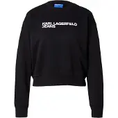 Karl lagerfeld JEANS Sudadera 'Essential' negro / blanco