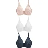 Next Sujetador navy / rosa pastel / blanco
