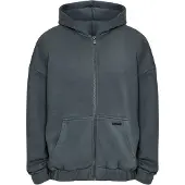 Dropsize Sudadera con cremallera gris basalto