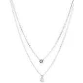DKNY Cadena plata / transparente